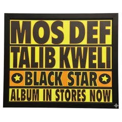 Original 1998 Mos Def 
Talib Kweli are Black Star Framed Promo Poster
