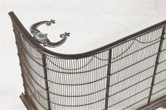 Original 19th Century Decorative Antique Wirework Brass Fire Guard Fender