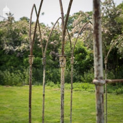 Original 19th Century English Wrought and Cast Iron Arch Topped Rose Arbour