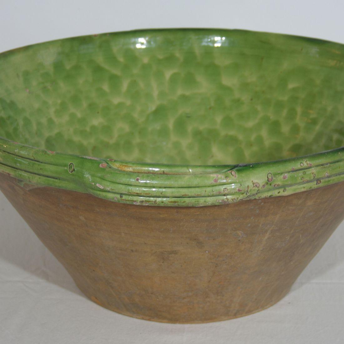 Original 19th Century, French Glazed Terracotta Tian or Bowl 1