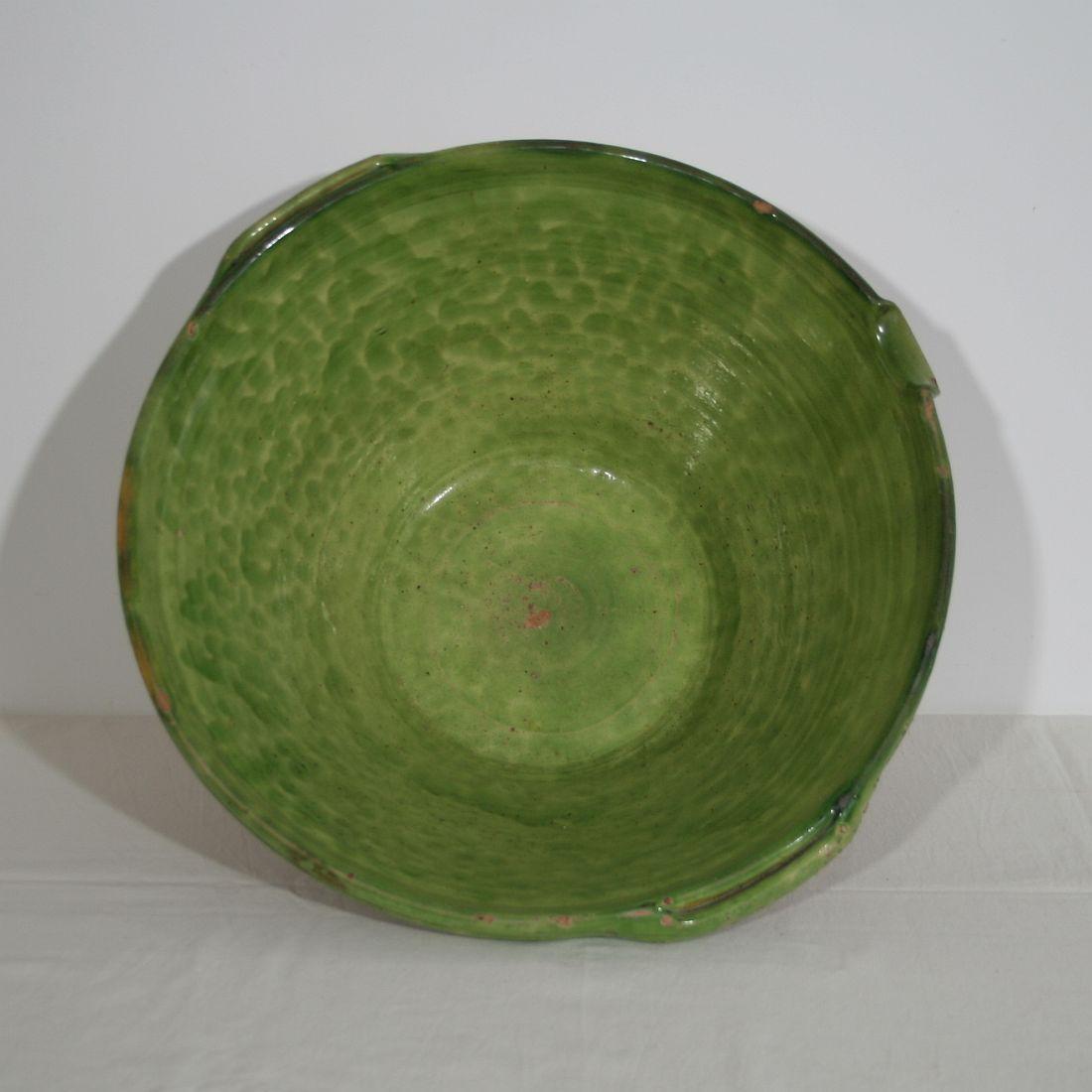 Original 19th Century, French Glazed Terracotta Tian or Bowl 2