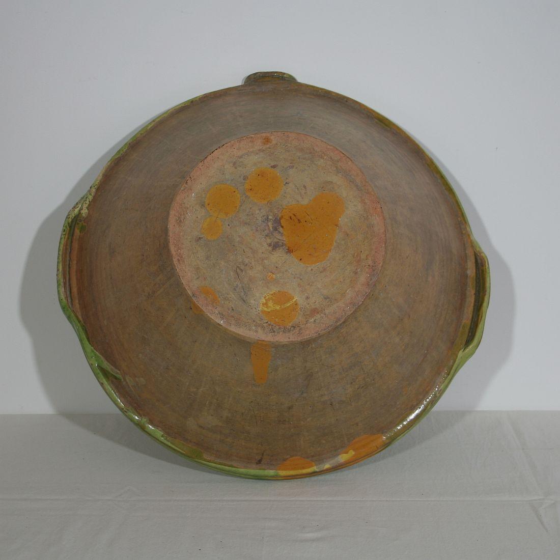 Original 19th Century, French Glazed Terracotta Tian or Bowl 4