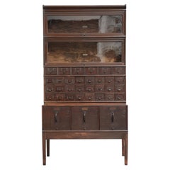 Original cabinet modulaire de notaire/bureau/pharmacie Globe Wernicke du 19e siècle