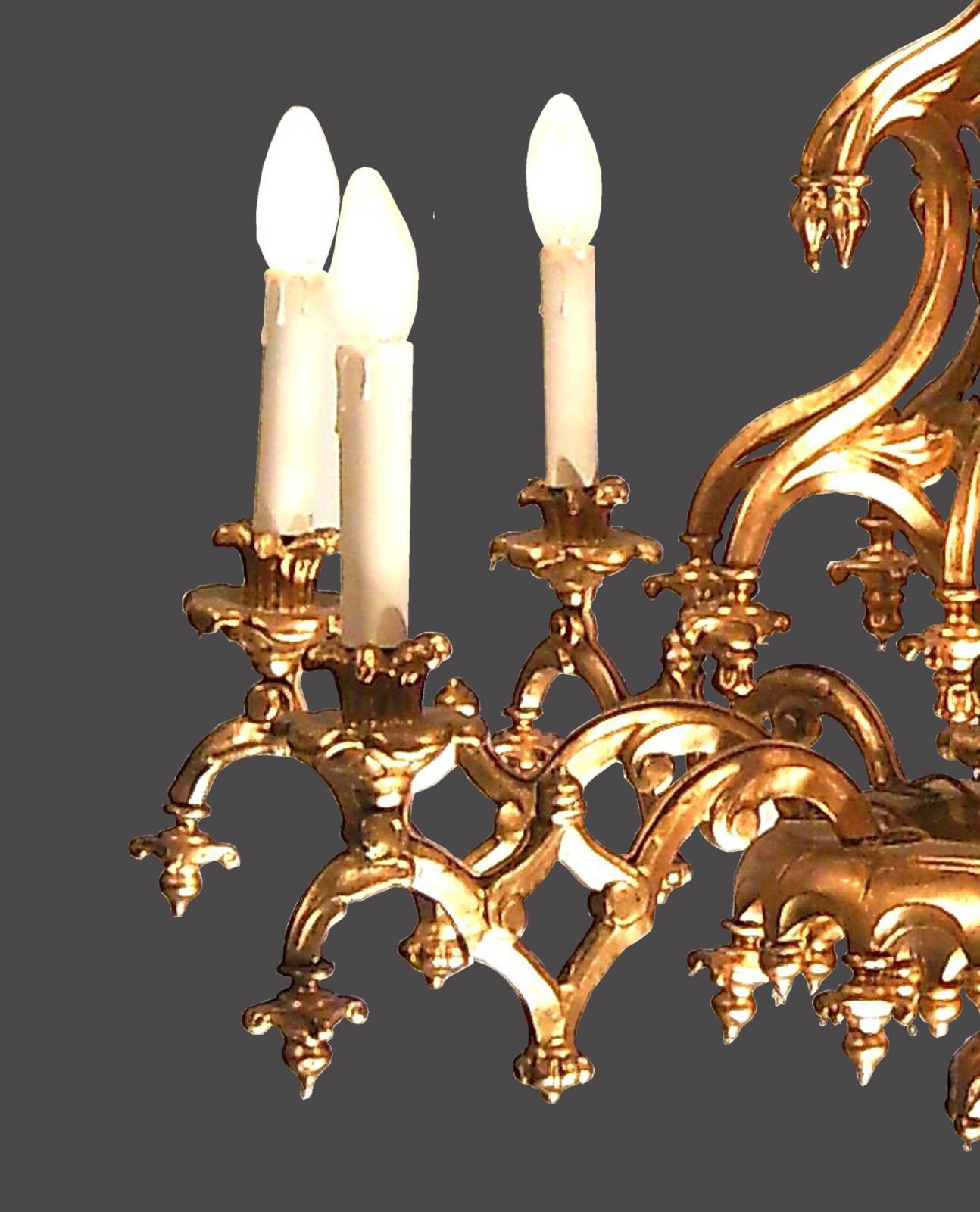 Lampadario storico originale del XIX secolo, stile gotico Laxenburger In condizioni ottime in vendita a Vienna, AT