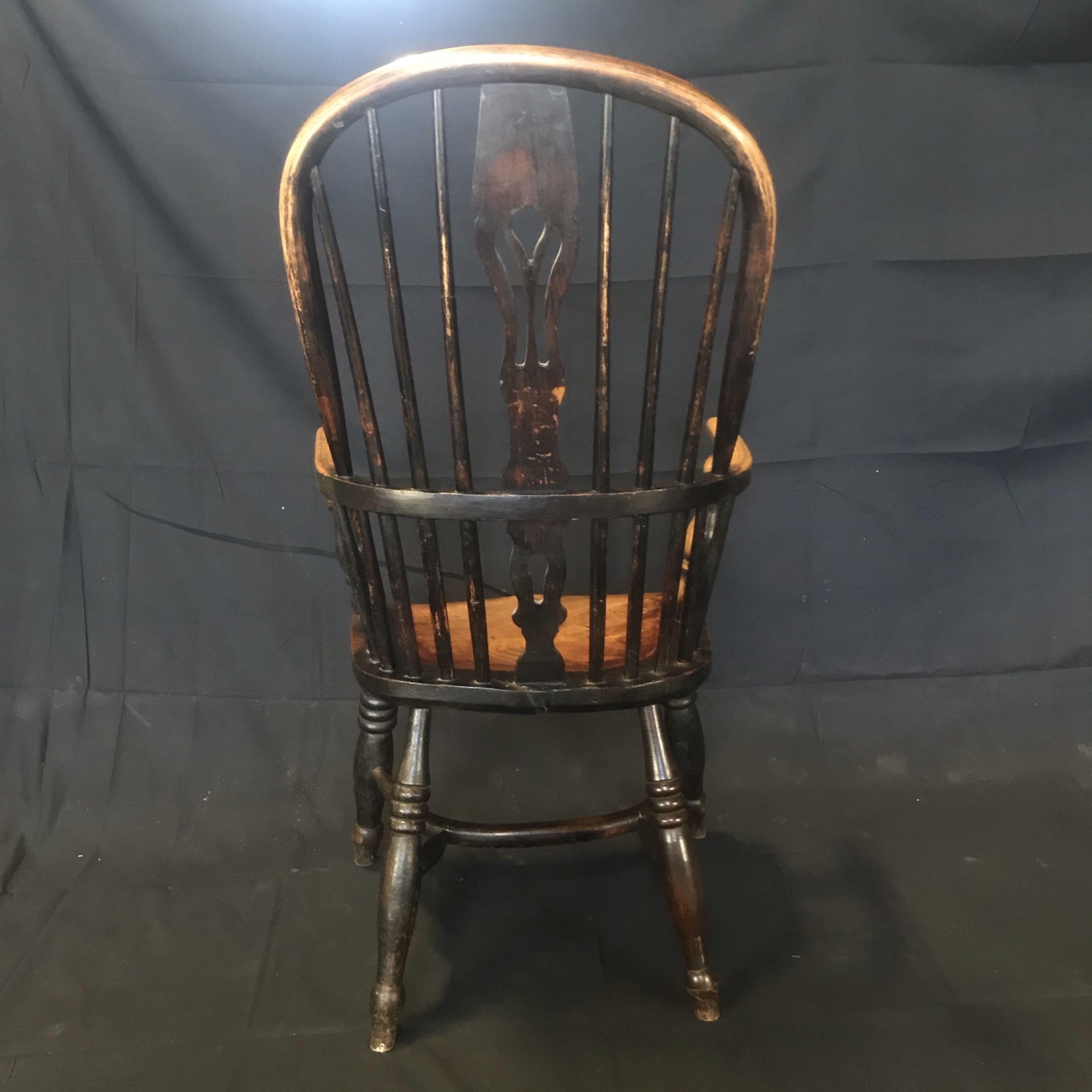 Original 19th Century Oak Classic British Windsor Chair 2