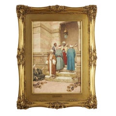 Italian Painter Amadeo Simonetti Orientalist Watercolor, 1900 For Sale ...