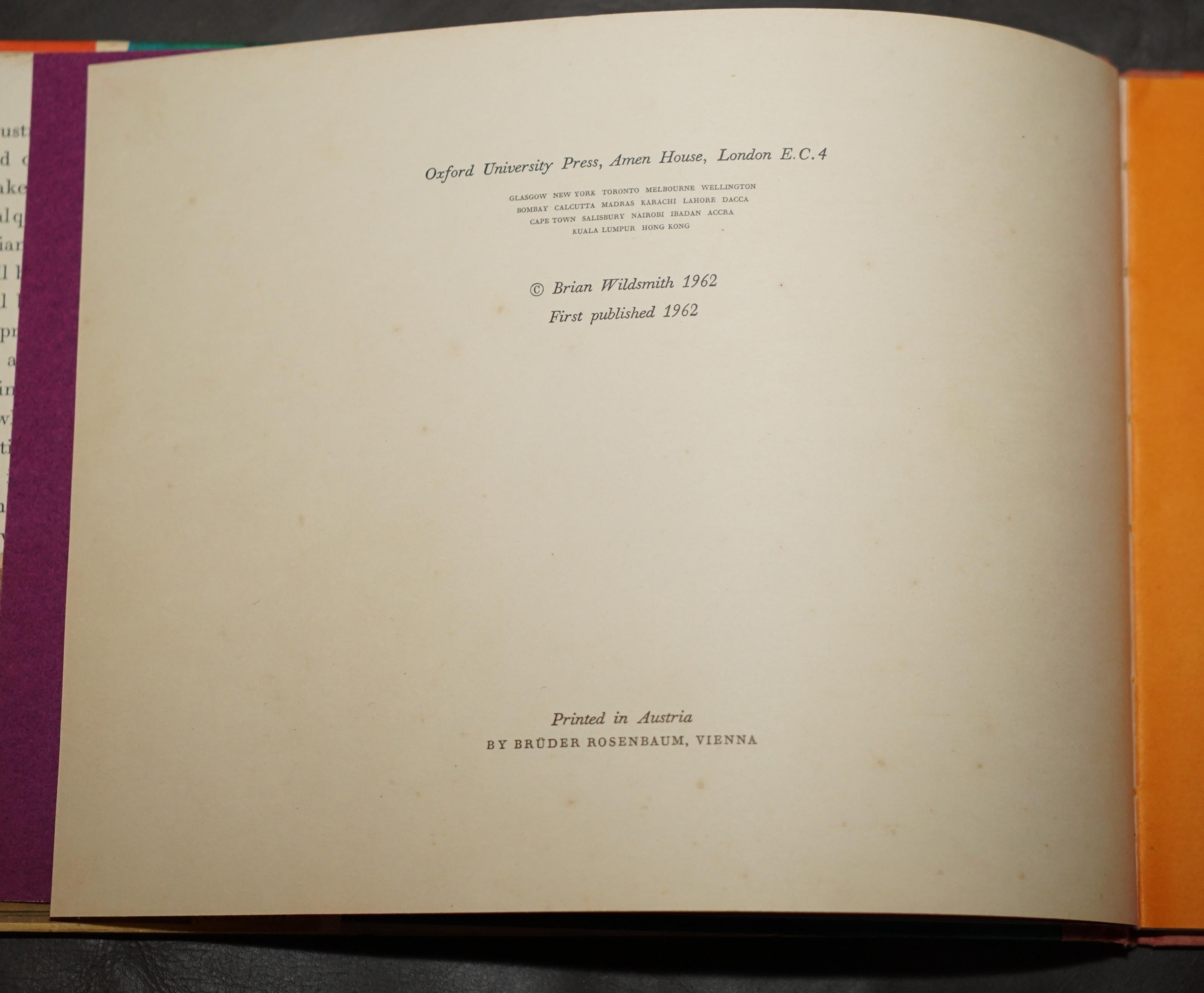 Paper ORIGINAL 1ST EDITION 1962 BRIAN WILDSMITH SiGNED ABC CHILDREN'S BOOK For Sale