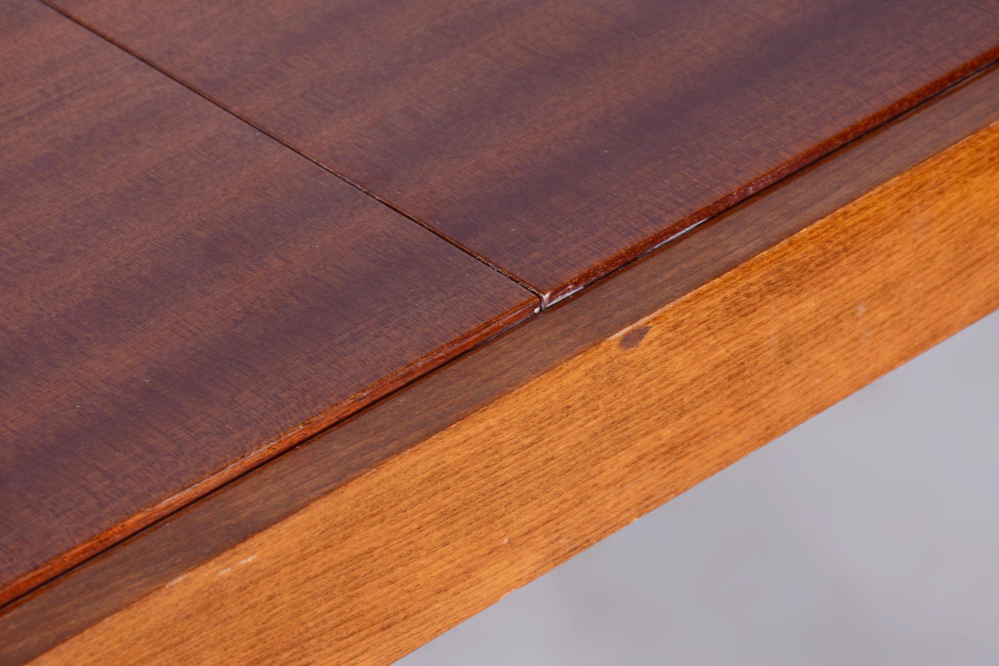 Original 20. Table pliante du siècle dernier, hêtre, placage en acajou, tchèque, années 1960 en vente 3