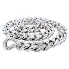 White Diamond Chain Necklaces
