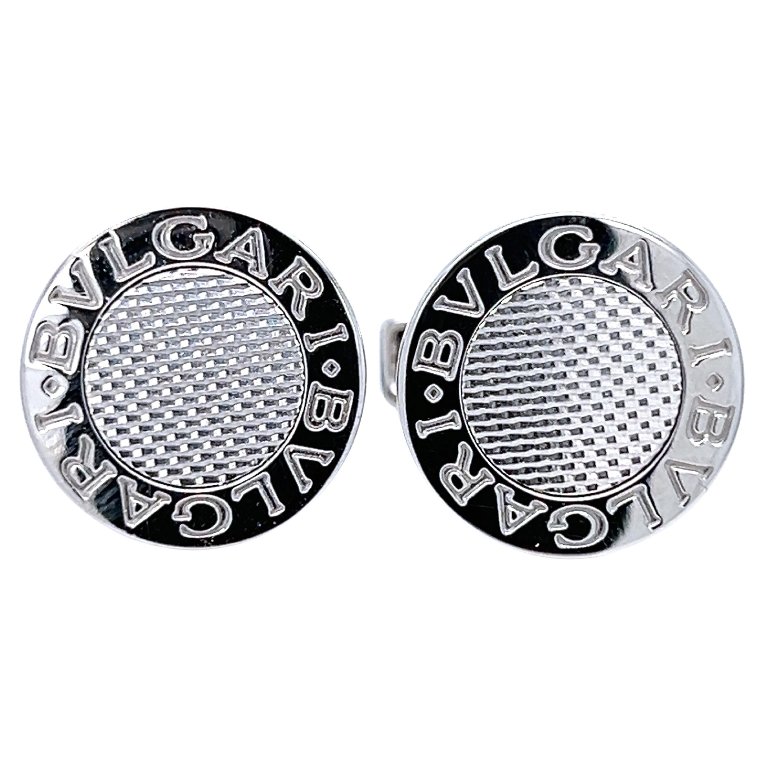 BVLGARI カフリンクス Original 2010 Bvlgari Bvlgari White Gold Cufflinks at 1stDibs