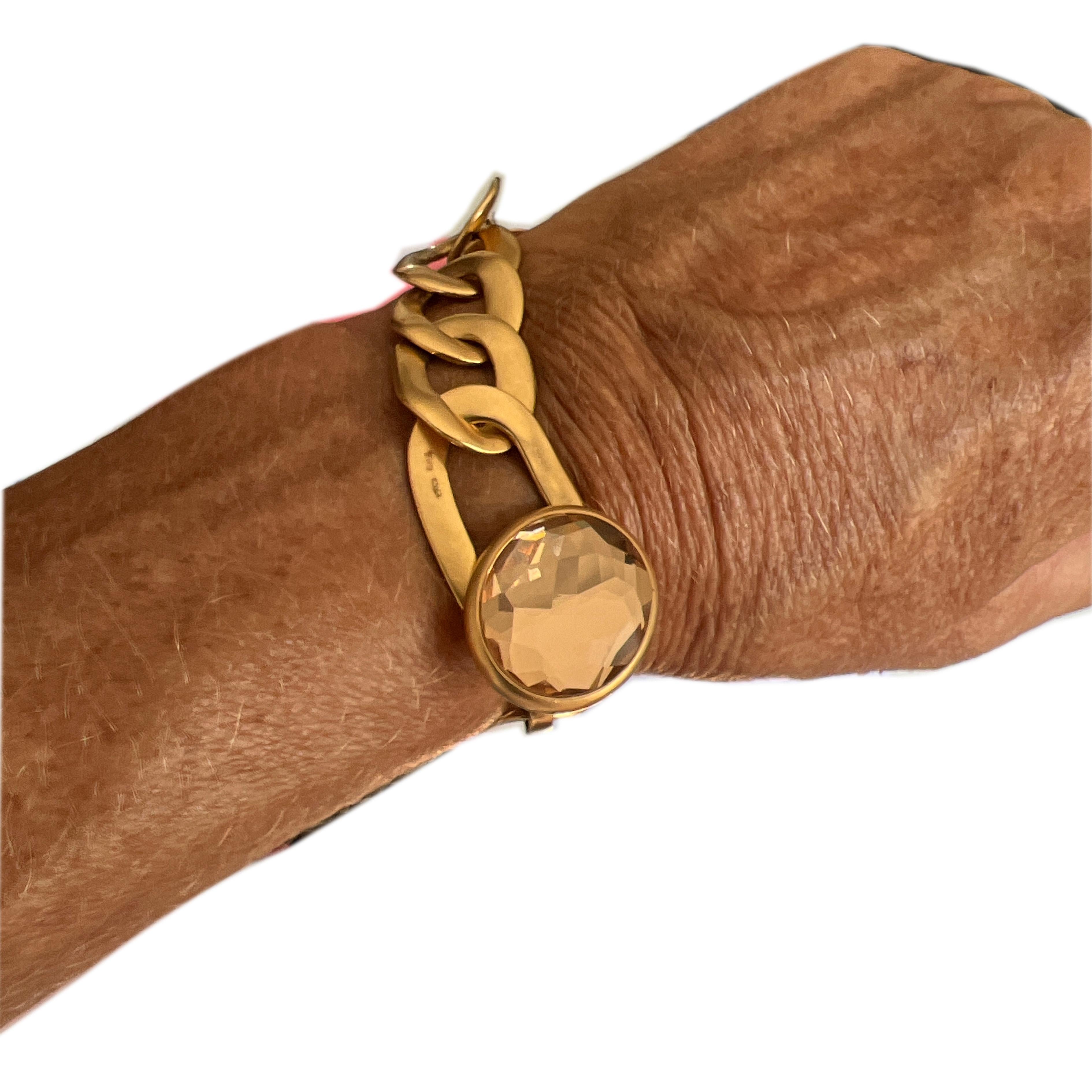 Original 2010 Iconic Pomellato Narciso Citrin Quarz Gelbgold Kette Armband im Angebot 1