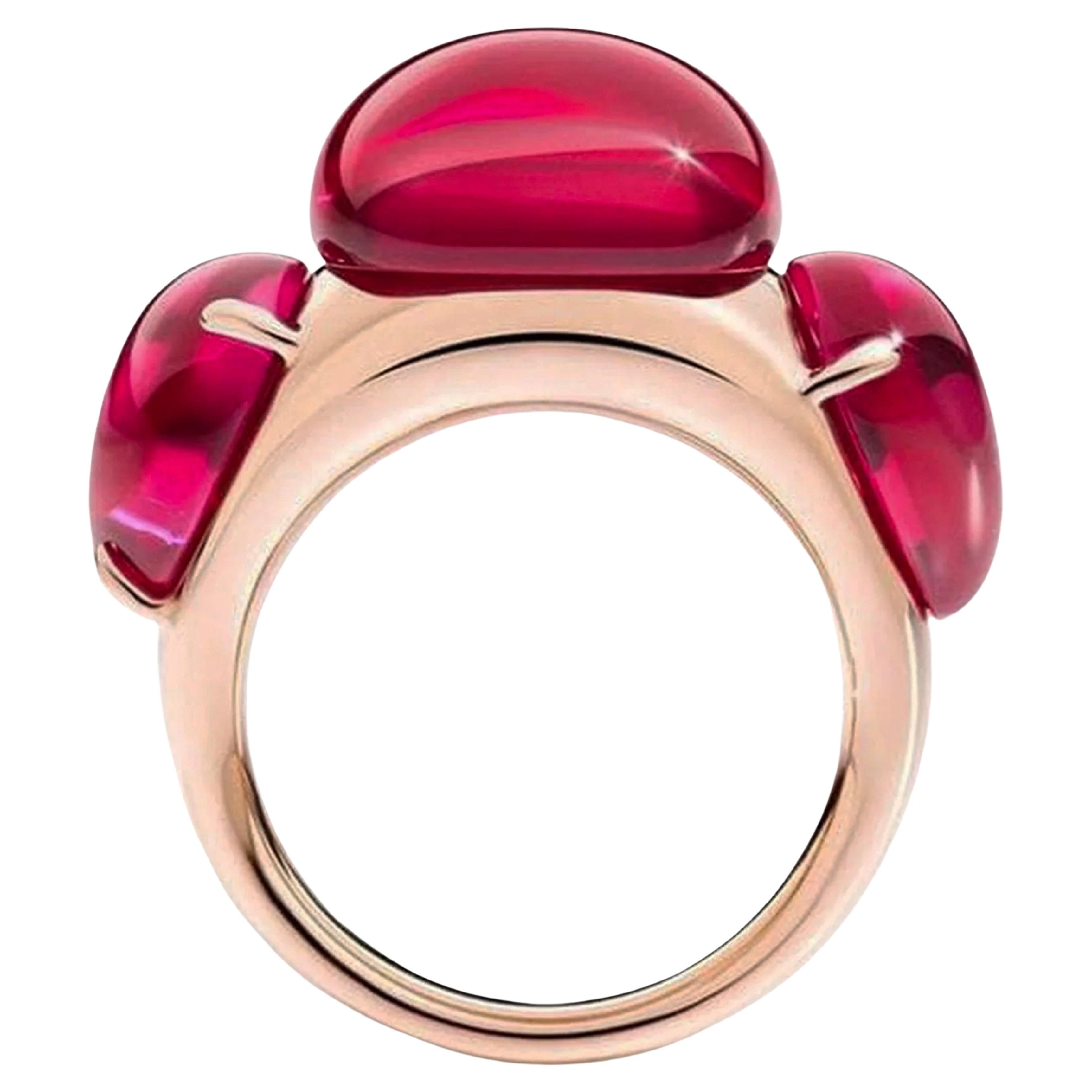 Original 2013 Pomellato Rouge Passion Red Sapphire Rose Gold Cocktail Ring  at 1stDibs | sapphire rose nude, روج روز جولد, redsapphirerose