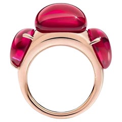 Original 2013 Pomellato Rouge Passion Red Sapphire Rose Gold Cocktail Ring
