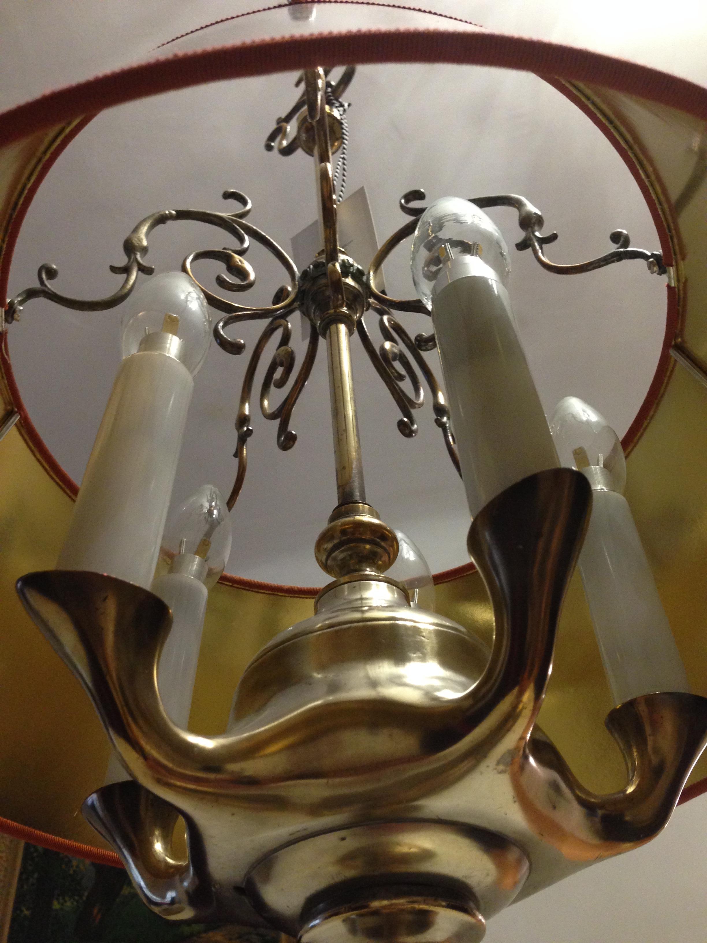 Lampe de bureau originale du 20ème siècle en métal argenté bouillon 1920 Bon état - En vente à Vienna, AT