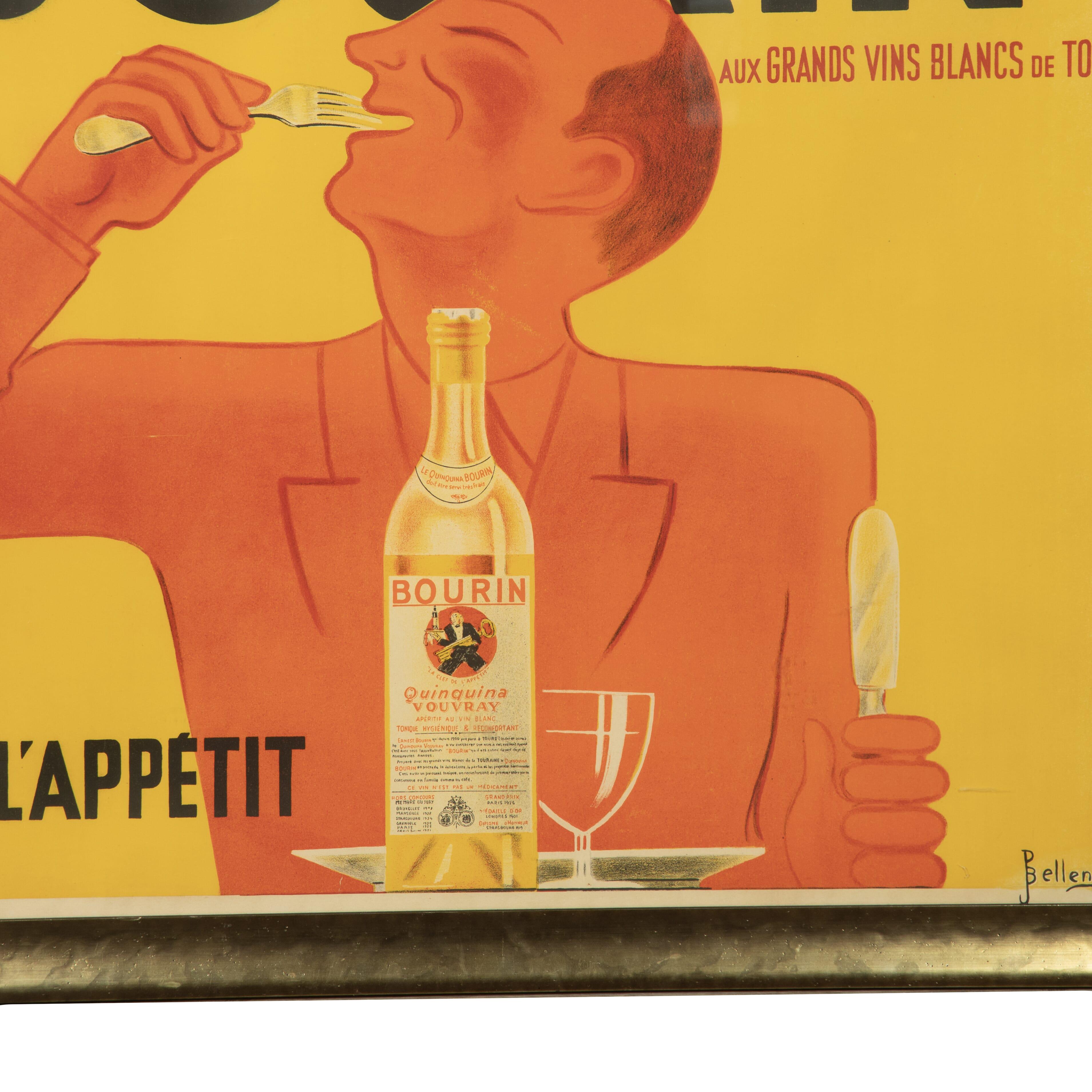 Original 20th Century French Bourin Poster In Good Condition For Sale In Tetbury, Gloucestershire