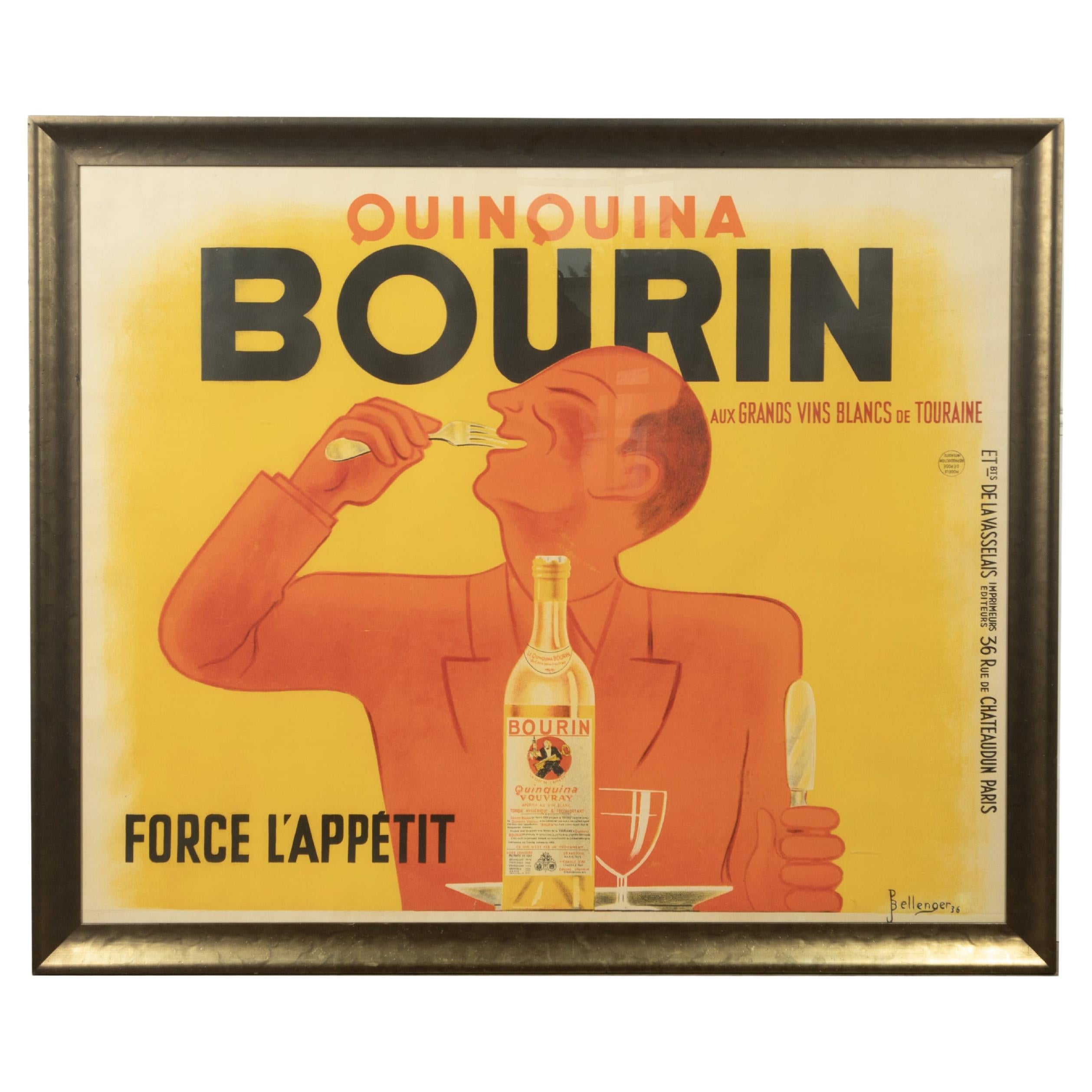 Original 20th Century French Bourin Poster For Sale