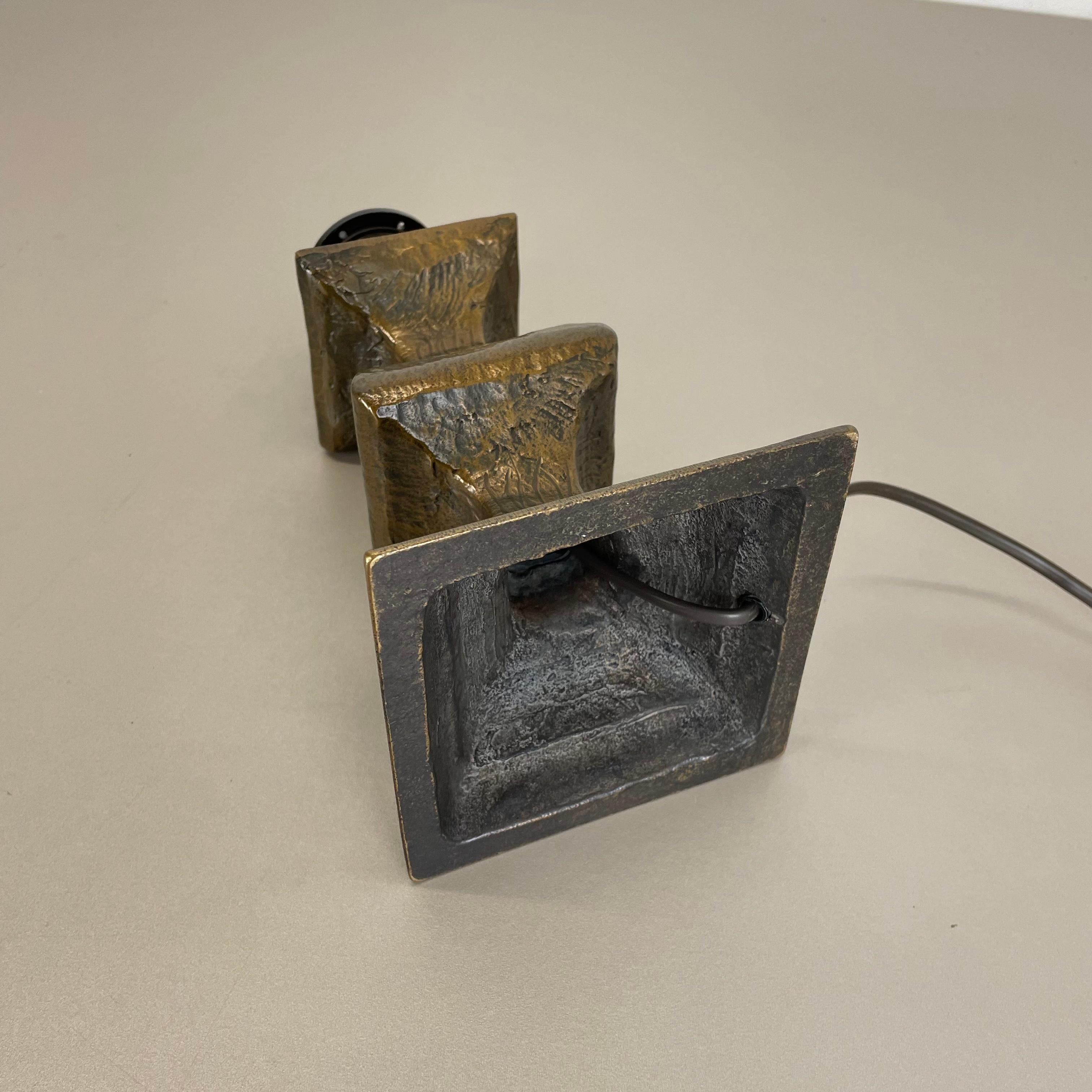 Lámpara de mesa original de bronce estilo Hollywood Regency de Auböck, Austria, años 60 en venta 11
