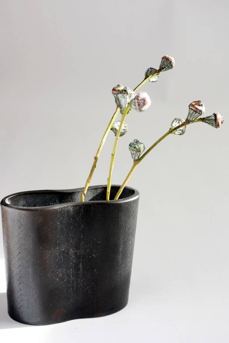 American Original 21st Century Contemporary Minimalist Cast Steel Vase by Scott Gordon For Sale