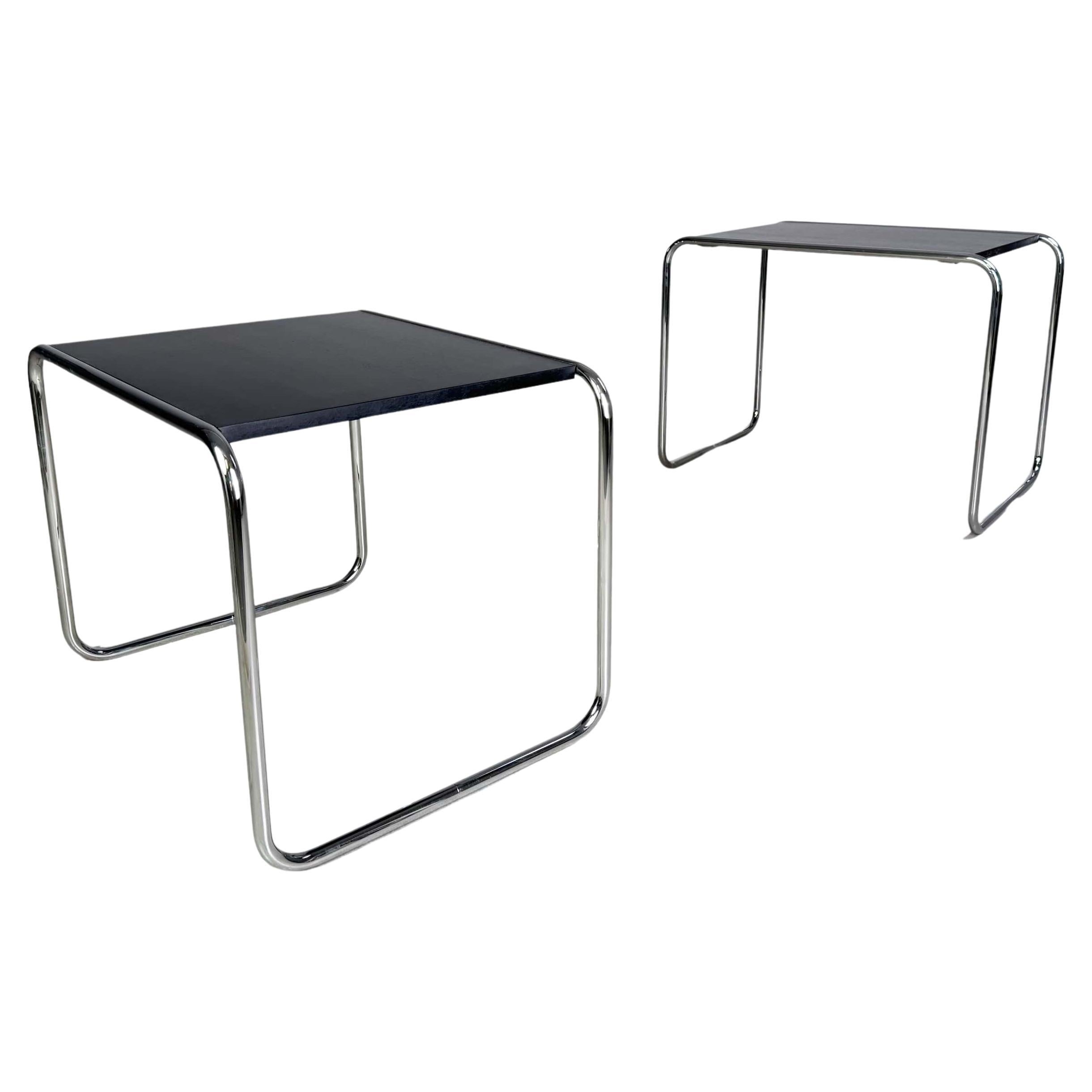 Original 2er Set Marcel Breuer Couchtisch Satztische Thonet schwarz