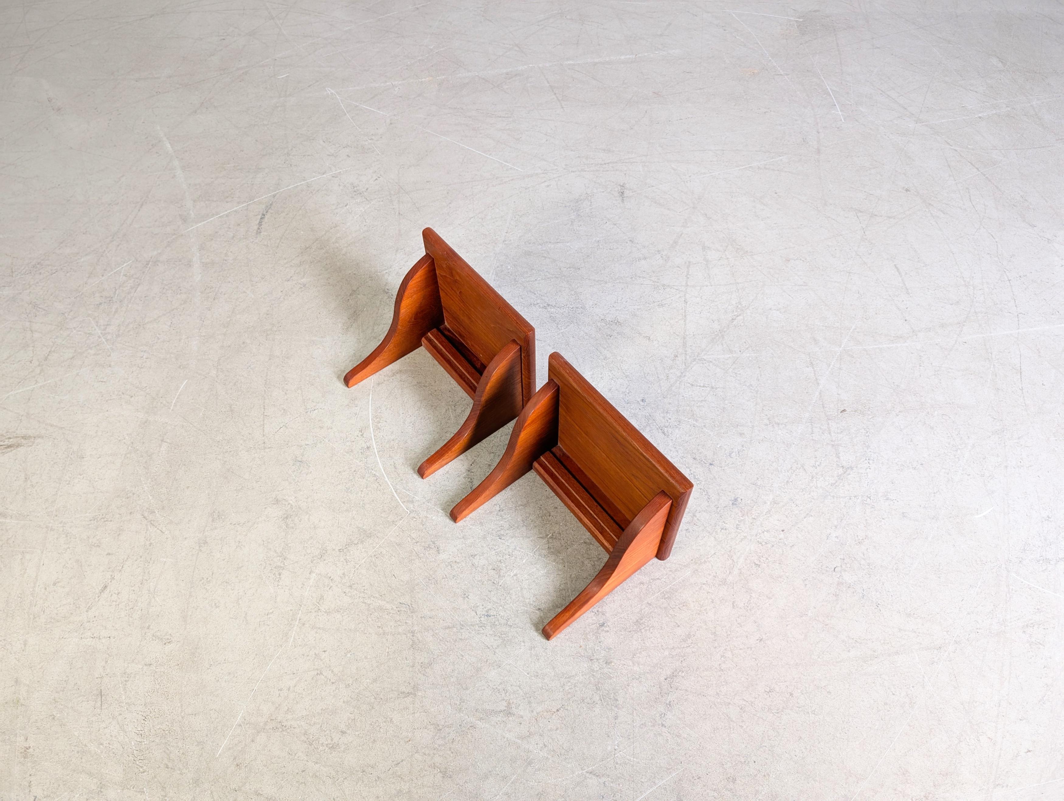 Mid-Century moderno Set 2er originale Midcentury Wandkonsole Wandregal teak 1960 in vendita