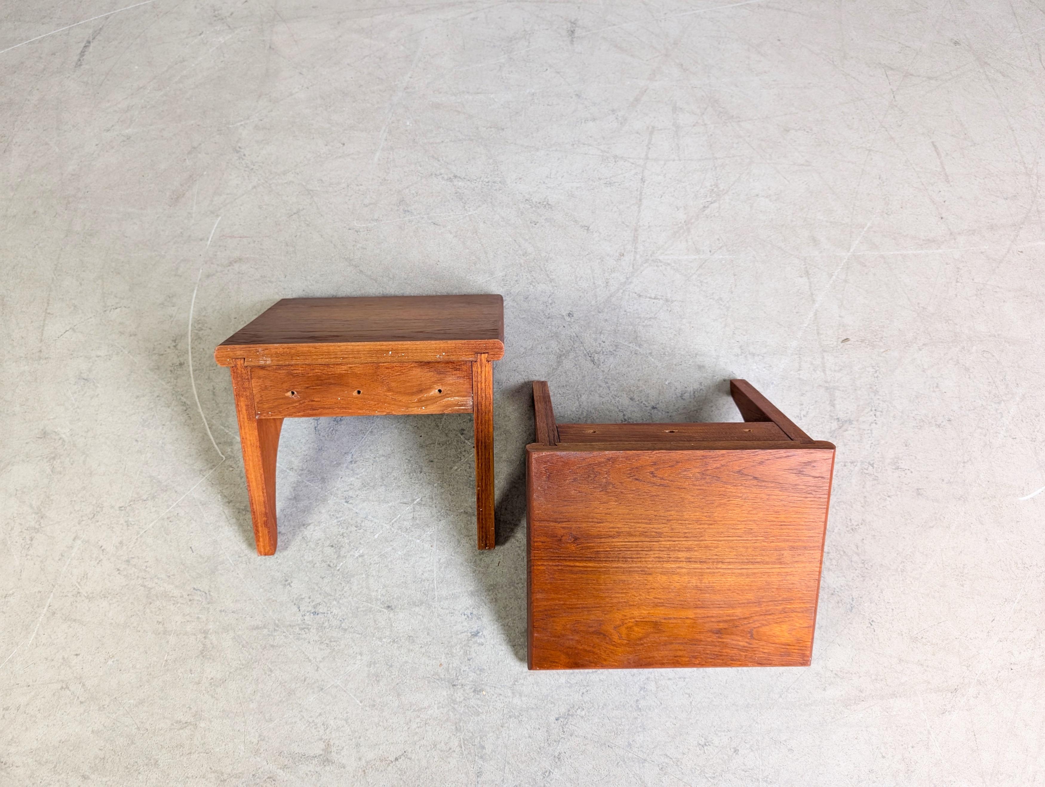 Teak Set 2er originale Midcentury Wandkonsole Wandregal teak 1960 in vendita