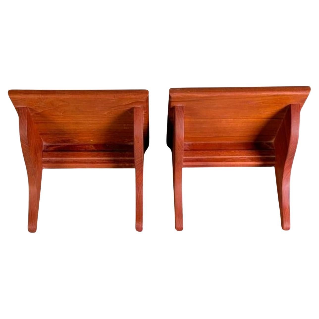 Set 2er originale Midcentury Wandkonsole Wandregal teak 1960 in vendita
