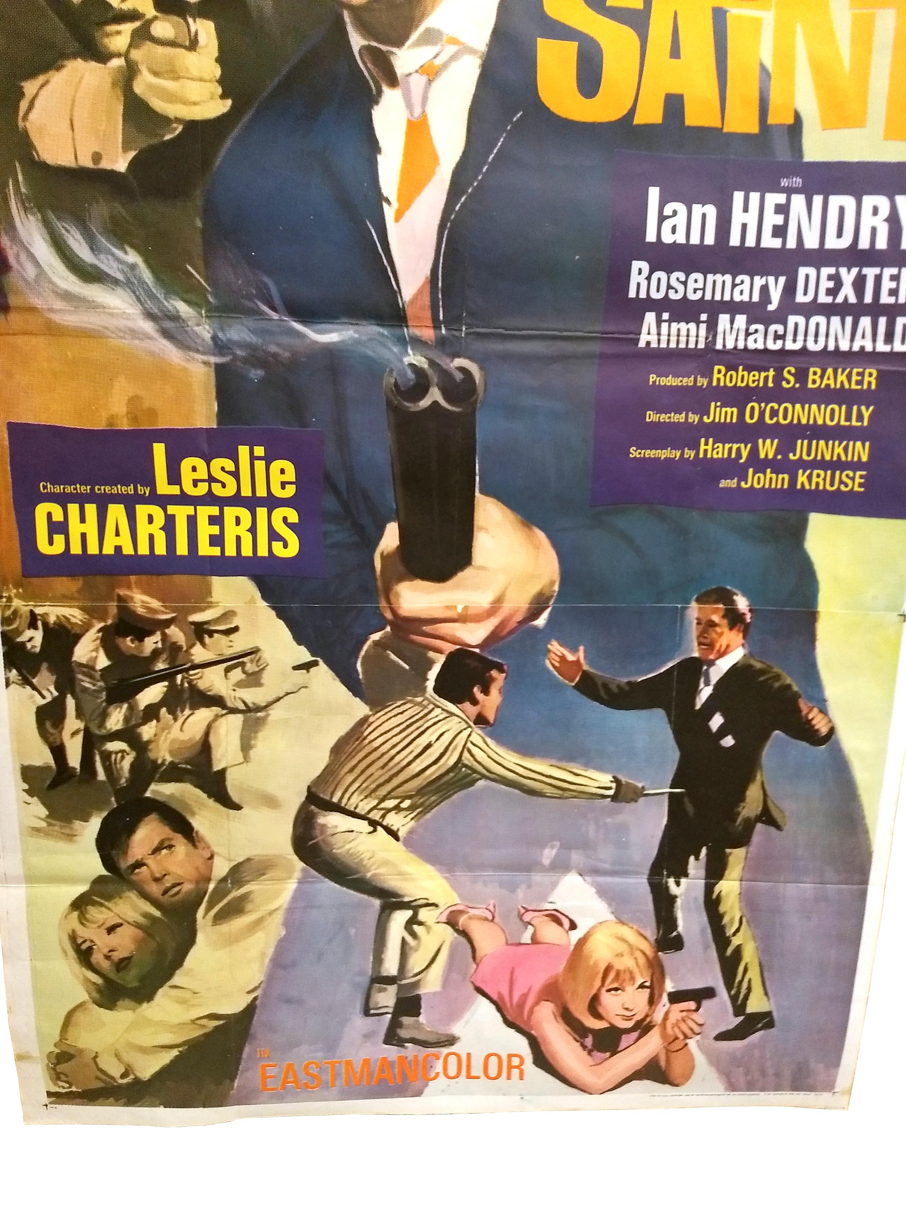 Large advertisement poster for the 1969 action movie 