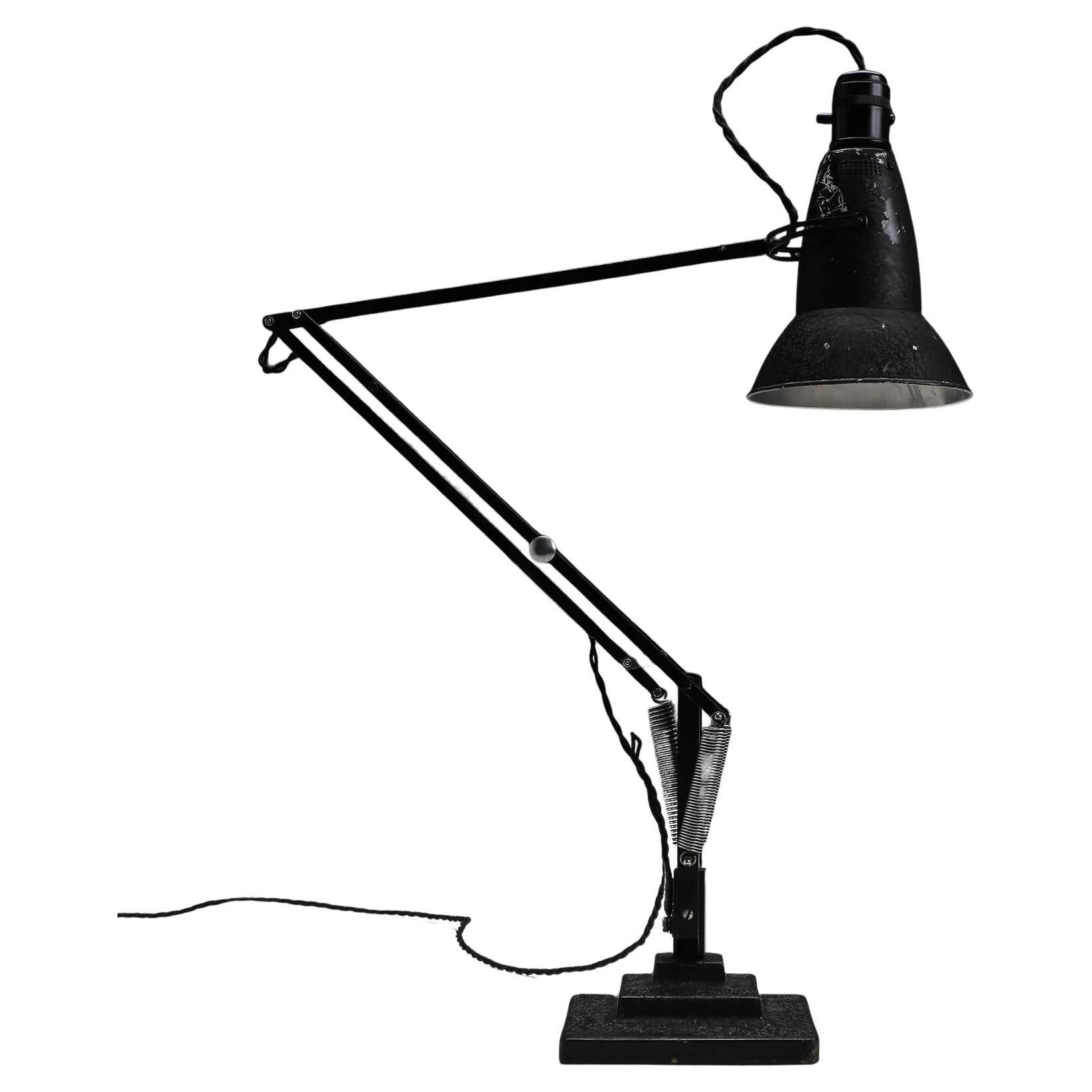 Original 3 Step Anglepoise desk lamp by Herbert Terry BLACK For Sale