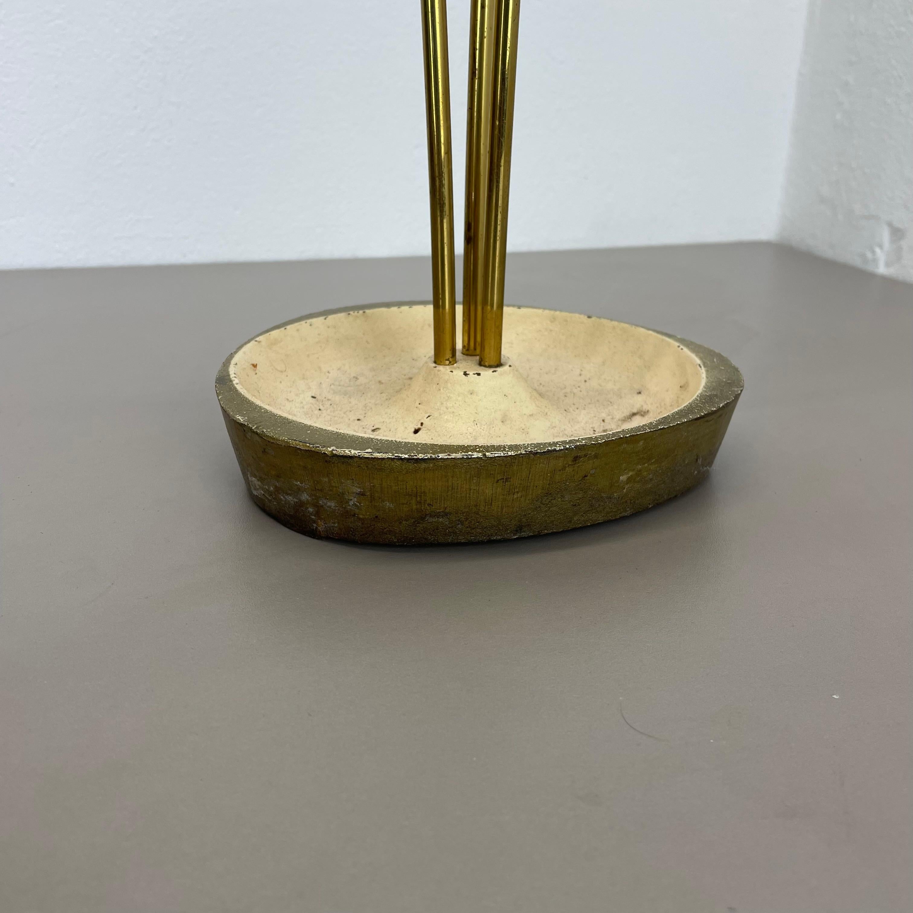 Original 48cm Swirl Metal Brass Modernist Bauhaus Umbrella Stand Germany, 1950s For Sale 6