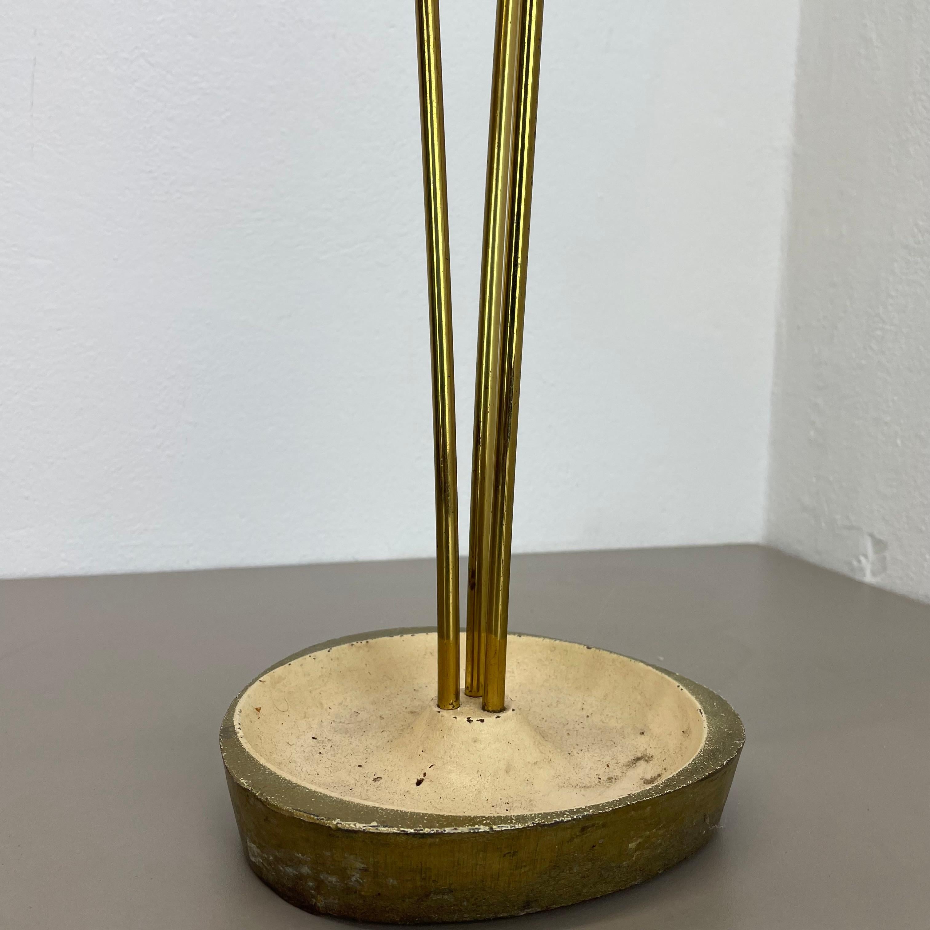 Original 48cm Swirl Metal Brass Modernist Bauhaus Umbrella Stand Germany, 1950s For Sale 7