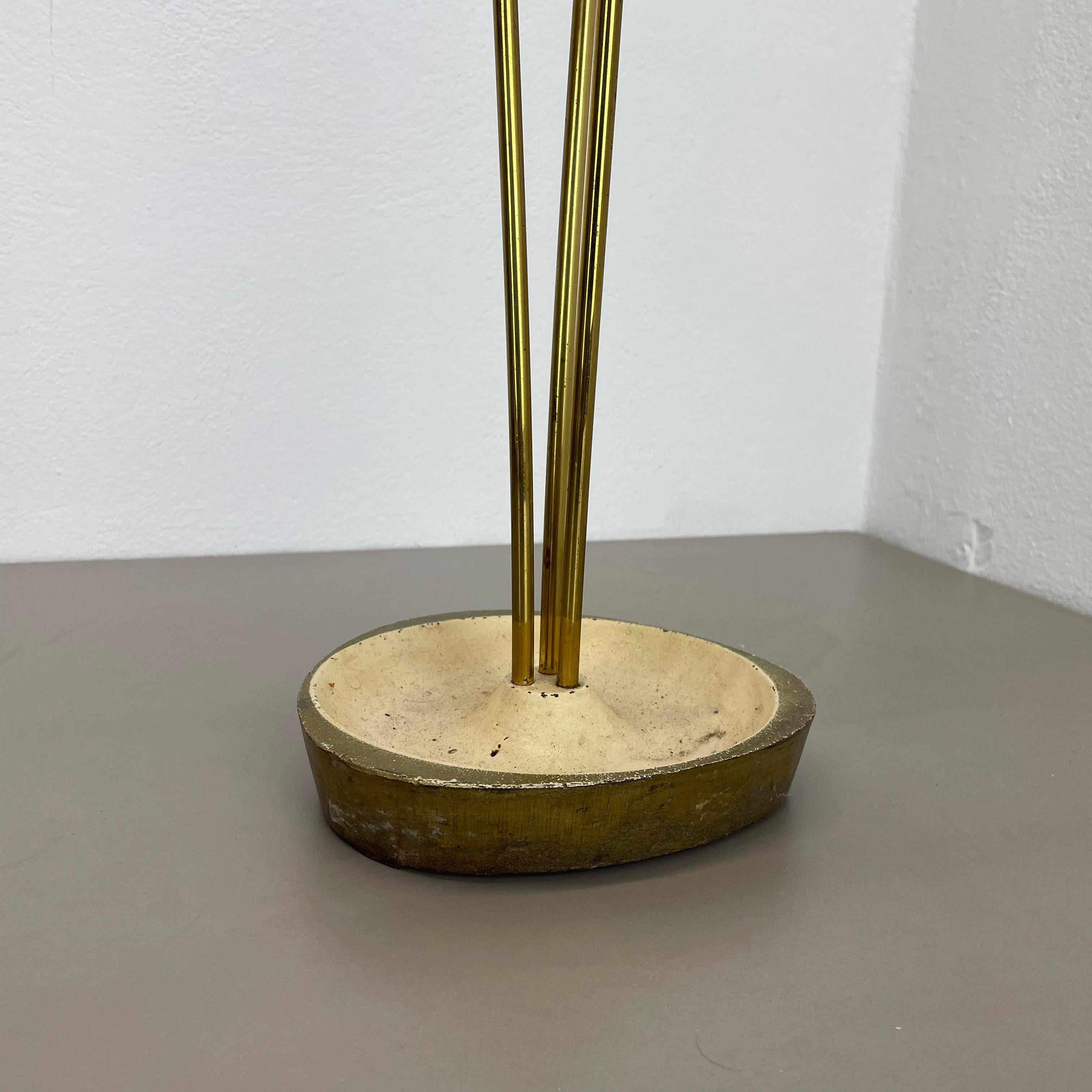 Original 48cm Swirl Metal Brass Modernist Bauhaus Umbrella Stand Germany, 1950s For Sale 8