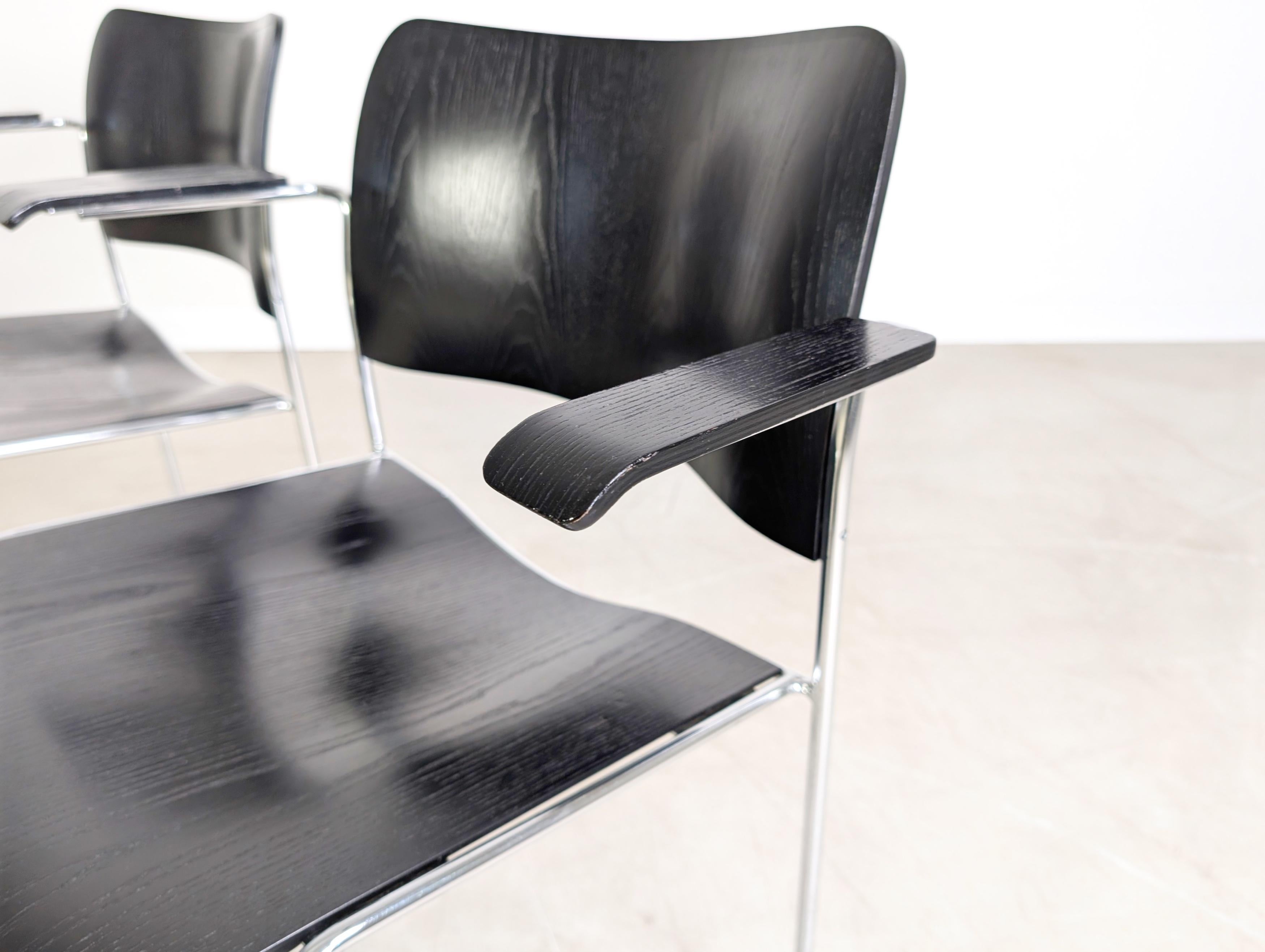 Original 4er Set Howe 40/4 Stuhl David Rowland Midcentury Stapelstuhl For Sale 8