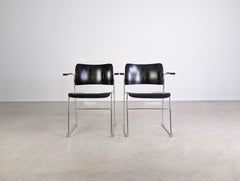 Original 4er Set Howe 40/4 Stuhl David Rowland Midcentury Stapelstuhl