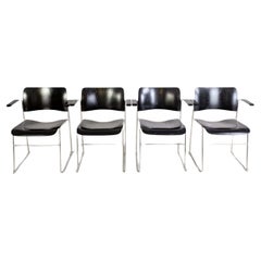 Original 4er Set Howe 40/4 Stuhl David Rowland Midcentury Stapelstuhl
