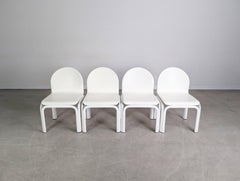 Original 4er Set Knoll Orsay Stühle Gae Aulenti Stuhl Leder Design