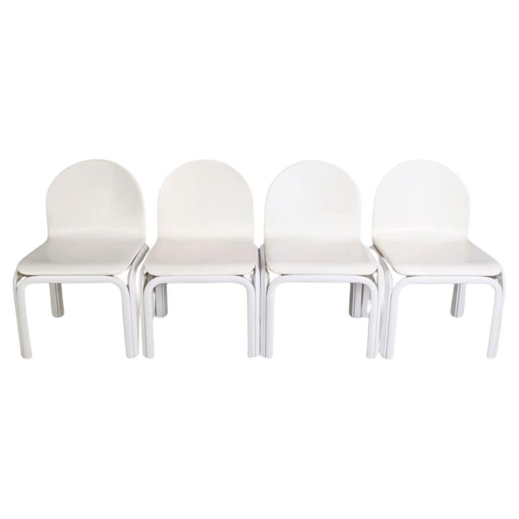 Original 4er Set Knoll Orsay Stühle Gae Aulenti Stuhl Leder Design en venta
