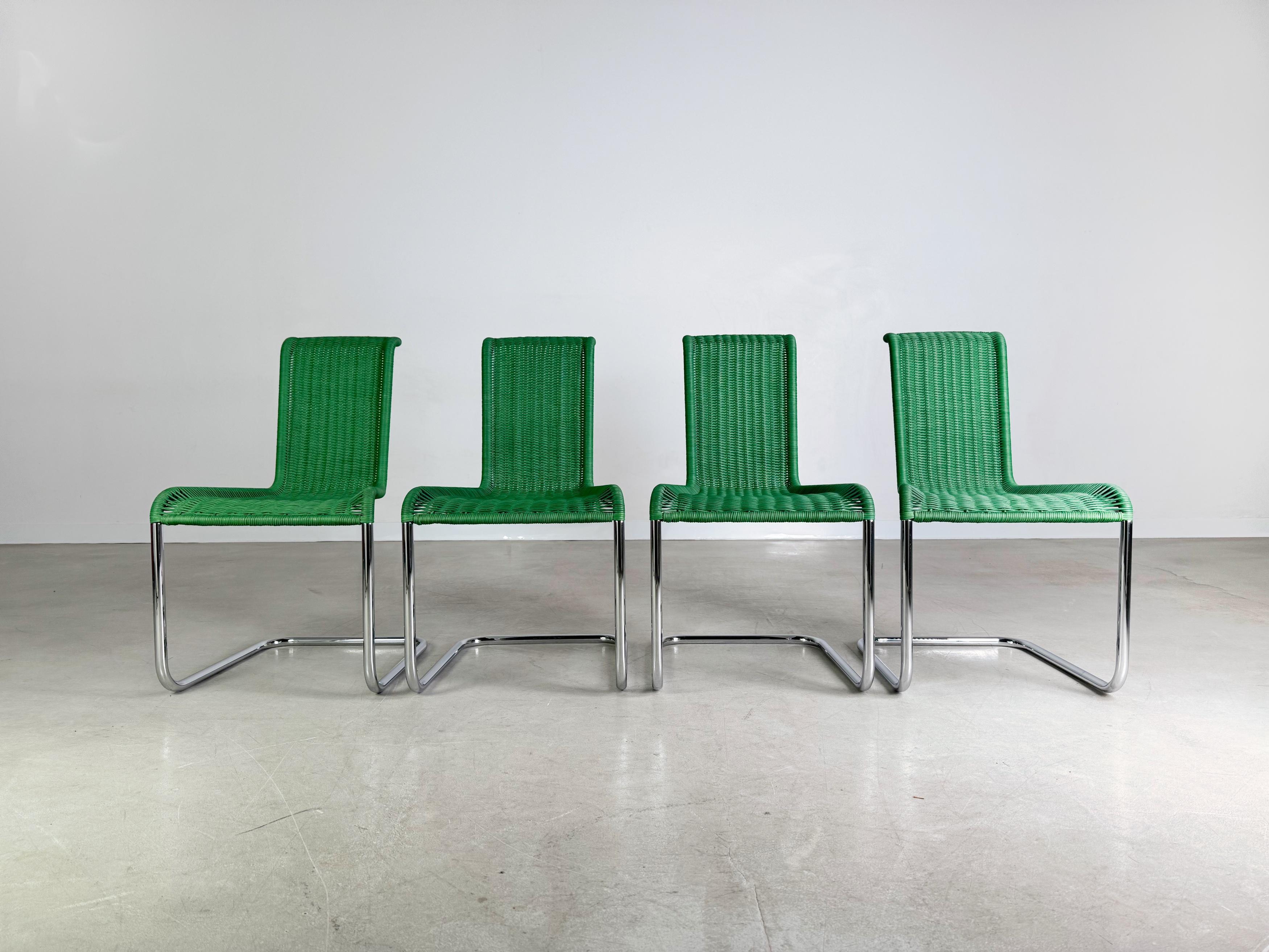 Allemand Original 4er Set Tecta Kragstühle B20 Jean Prouve Freischwinger Design en vente