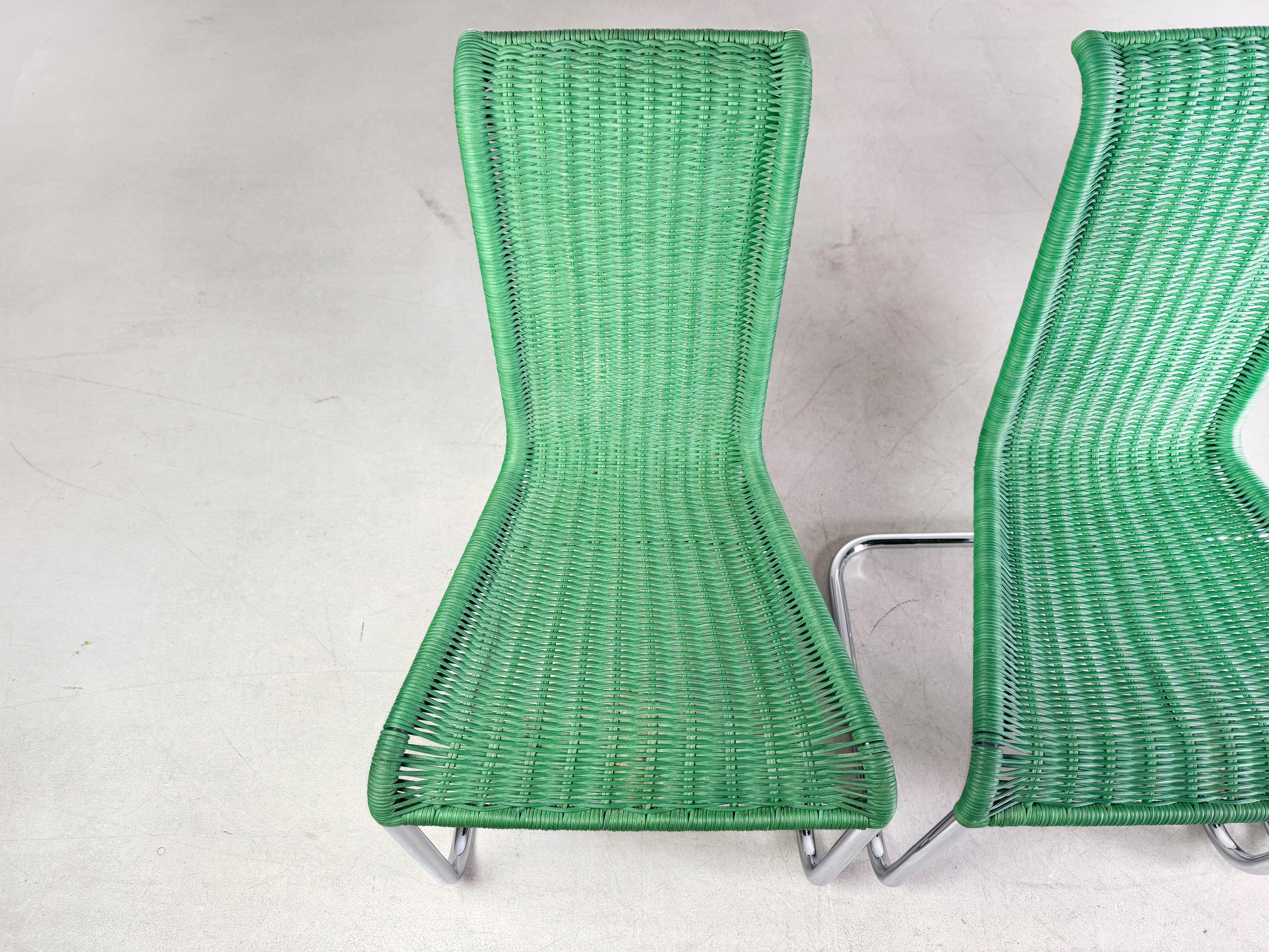 Milieu du XXe siècle Original 4er Set Tecta Kragstühle B20 Jean Prouve Freischwinger Design en vente