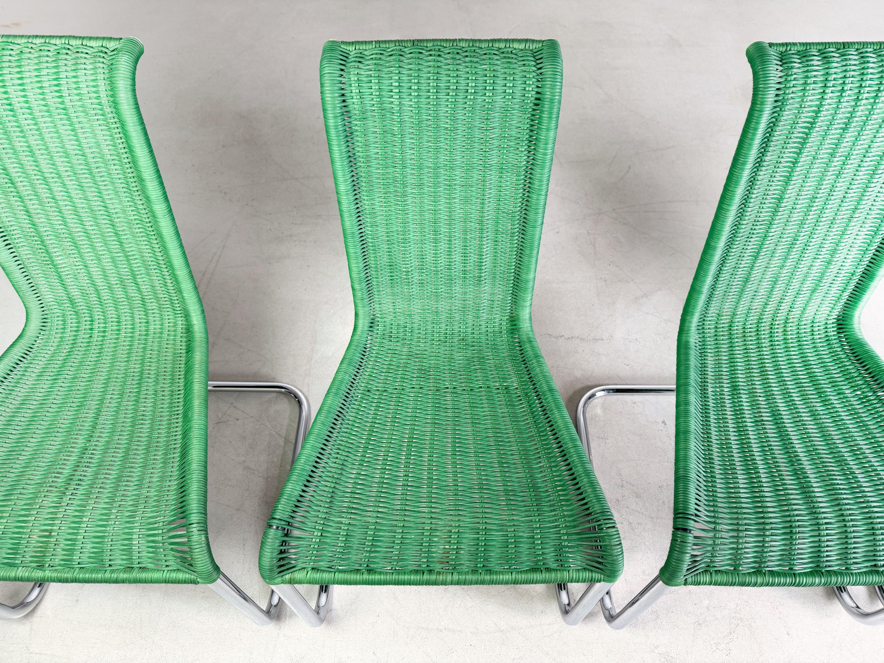 Métal Original 4er Set Tecta Kragstühle B20 Jean Prouve Freischwinger Design en vente