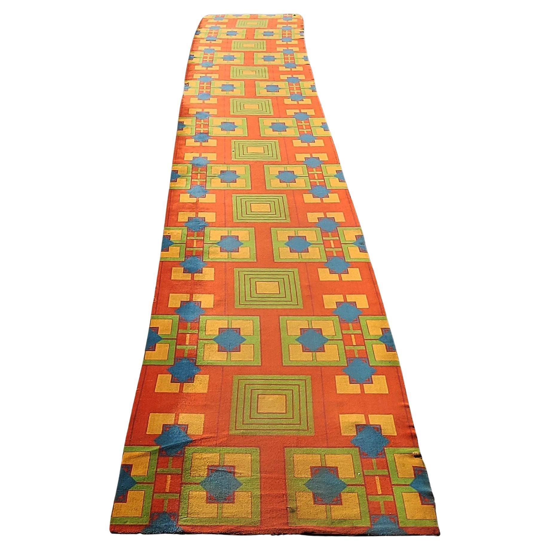 Original 6' 5" X 37' Art-Déco-Revival-Teppich aus dem Arizona Biltmore