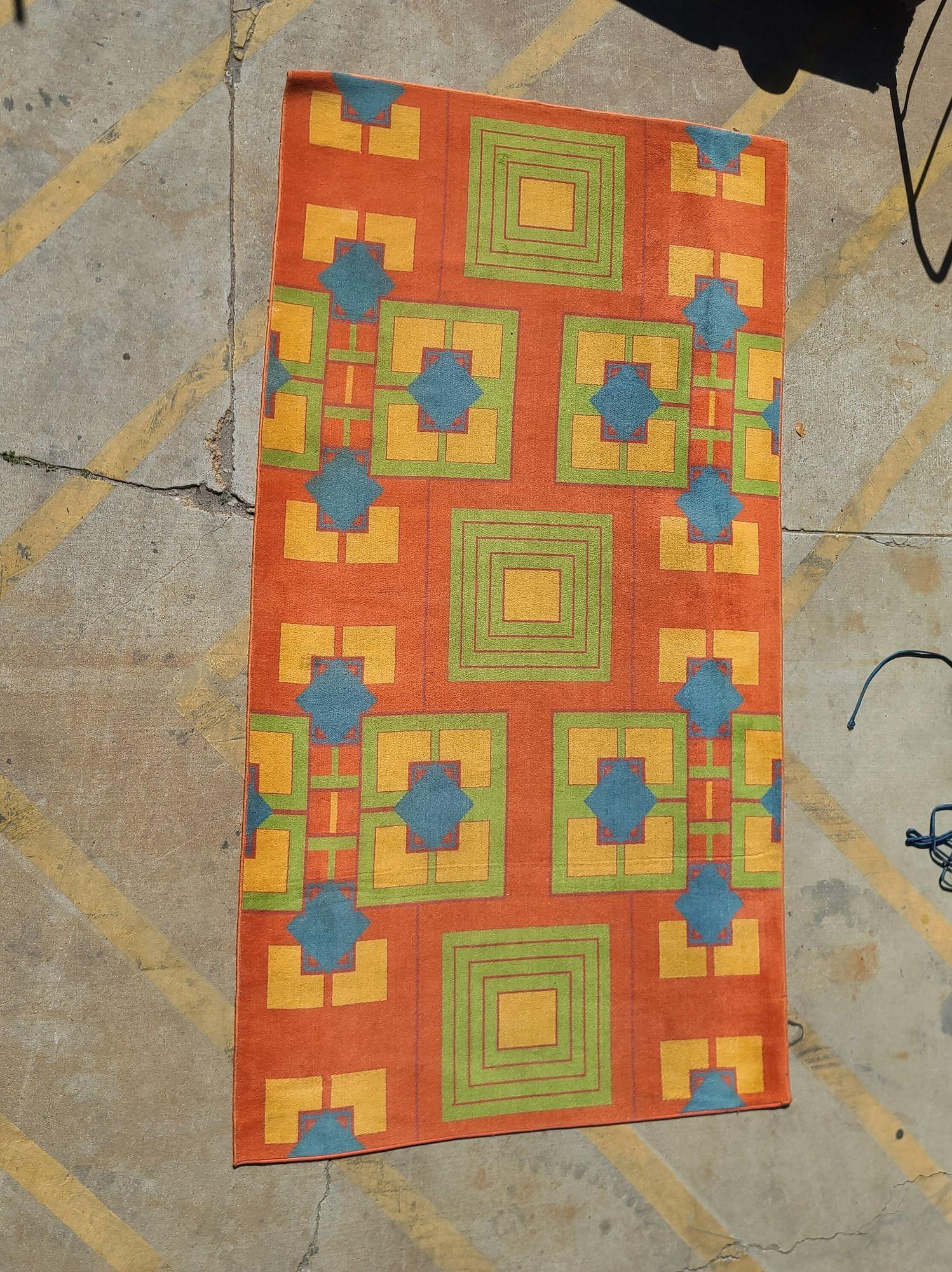 Original 6,4' X 13,7' Art-Déco-Revival-Teppich aus dem Arizona Biltmore (amerikanisch) im Angebot