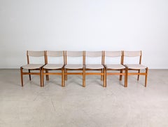 Original 6er Set Erik Buch Stühle Midcentury Stuhl Teak Vintage