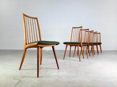 Original 6er Set Midcentury Stuhl Lukas Schnaidt Ernst Martin Dettinger Buche