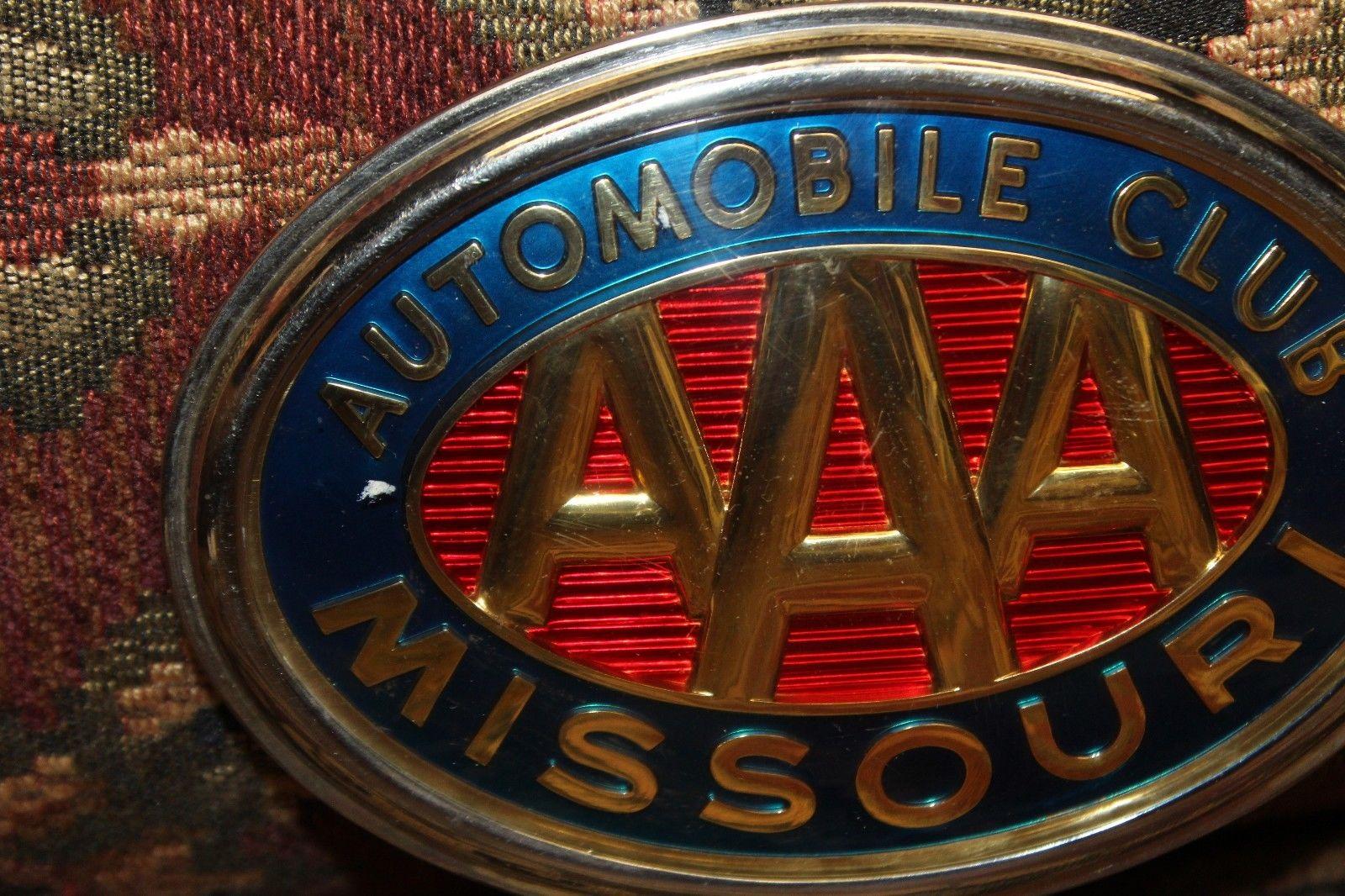 Original AAA Automobile Club Missouri Vintage License Plate Topper For Sale 1