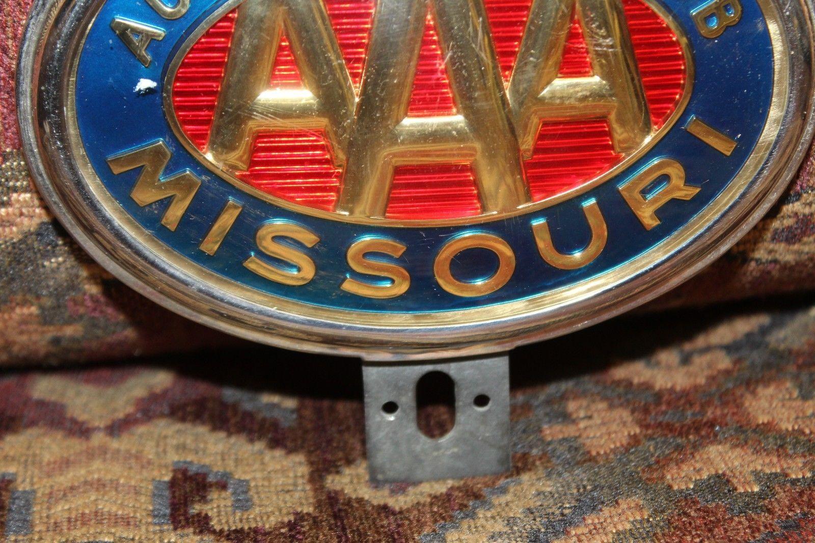 Original AAA Automobile Club Missouri Vintage License Plate Topper For Sale 2