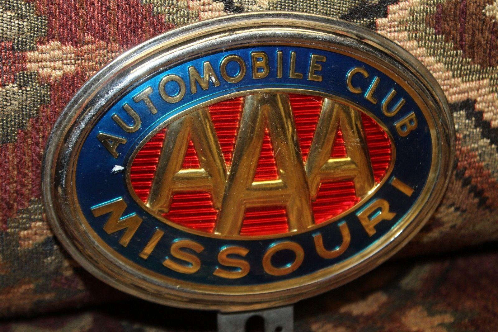 Original AAA Automobile Club Missouri Vintage License Plate Topper For Sale 3