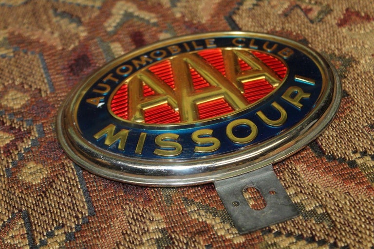 Original AAA Automobile Club Missouri Vintage License Plate Topper