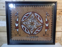 Original Aboriginal Bark Cloth (Tapa) Painting, Papua New Guinea