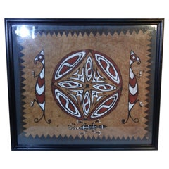 Original Aboriginal Bark Cloth (Tapa) Painting, Papua New Guinea