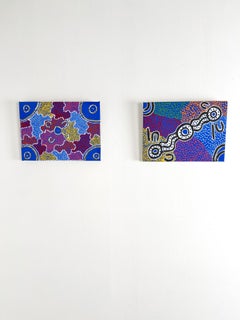 Peinture aborigène originale de Bessie Nipper  Walkatjara Art Uluru